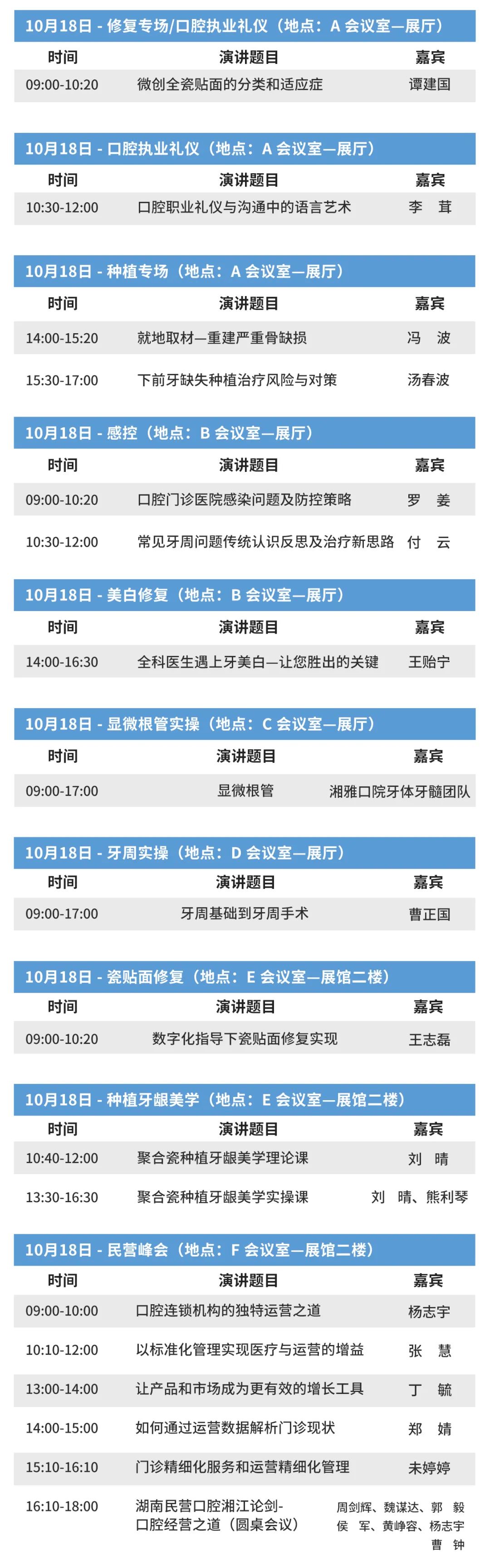 【參會(huì)通知】10月湖南口腔展學(xué)術(shù)總議程|免費(fèi)預(yù)登記走起-肽度TIMEDOO