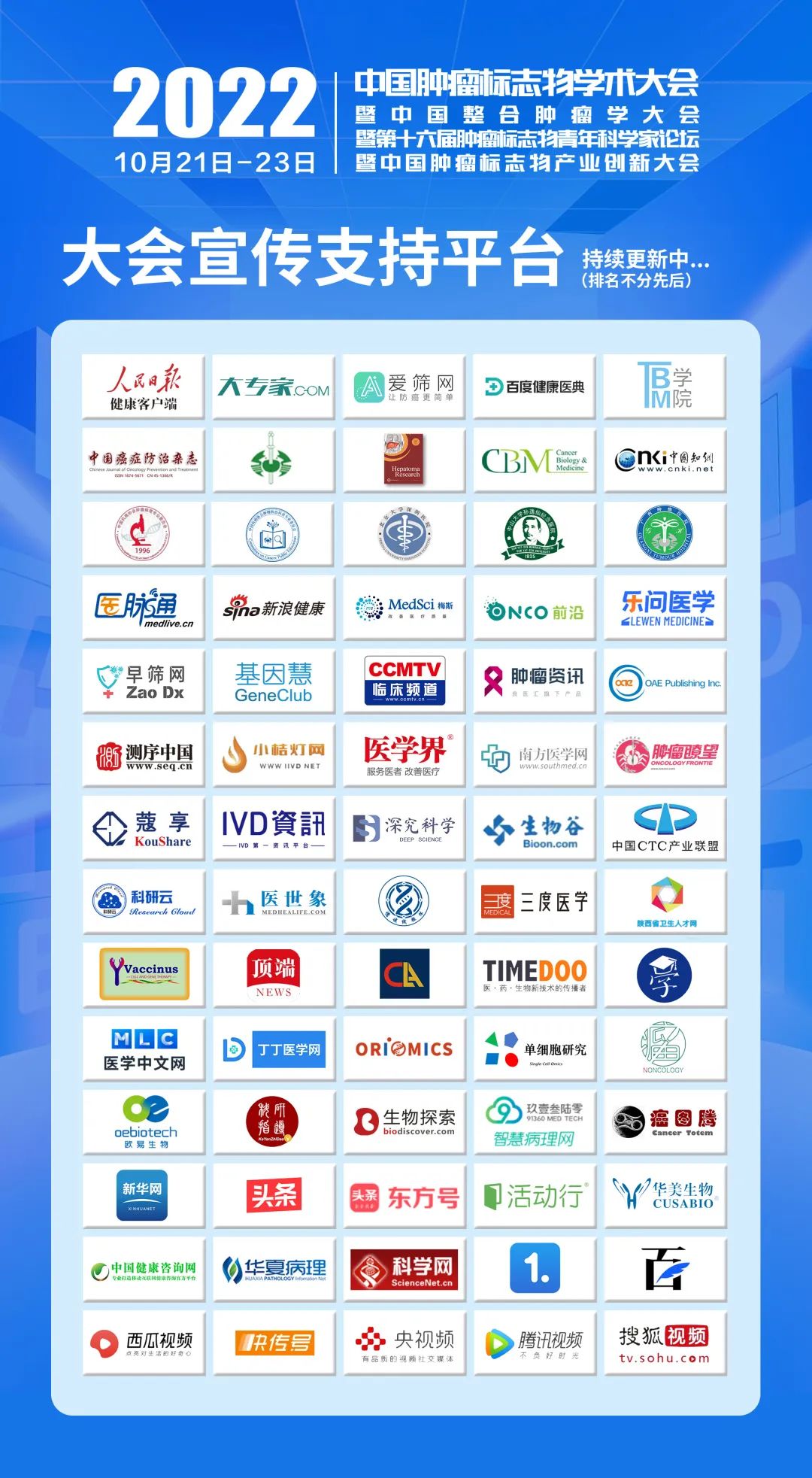 整合創(chuàng)新 四會聯(lián)辦 | 2022中國腫瘤標志物學術(shù)大會第三輪通知-肽度TIMEDOO
